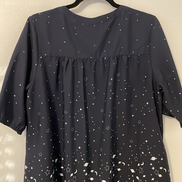 eShakti Wayward Fancies Celestial Long Shirt Dress 1x - Picture 7 of 7